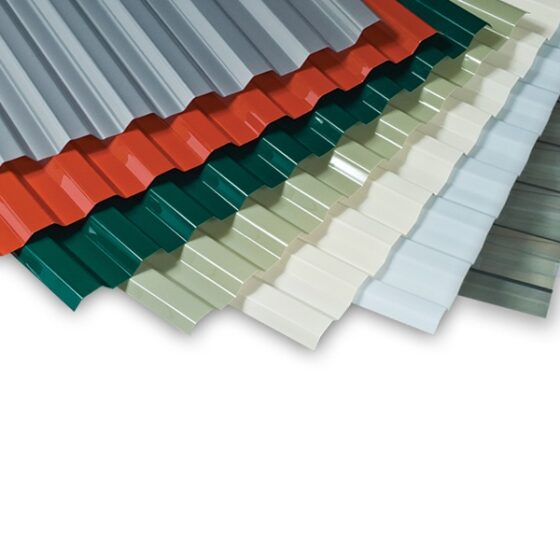 Corrugated Metal An elevated take on corrugated polycarbonate, corrugated metal is available in a wider variety of colors.